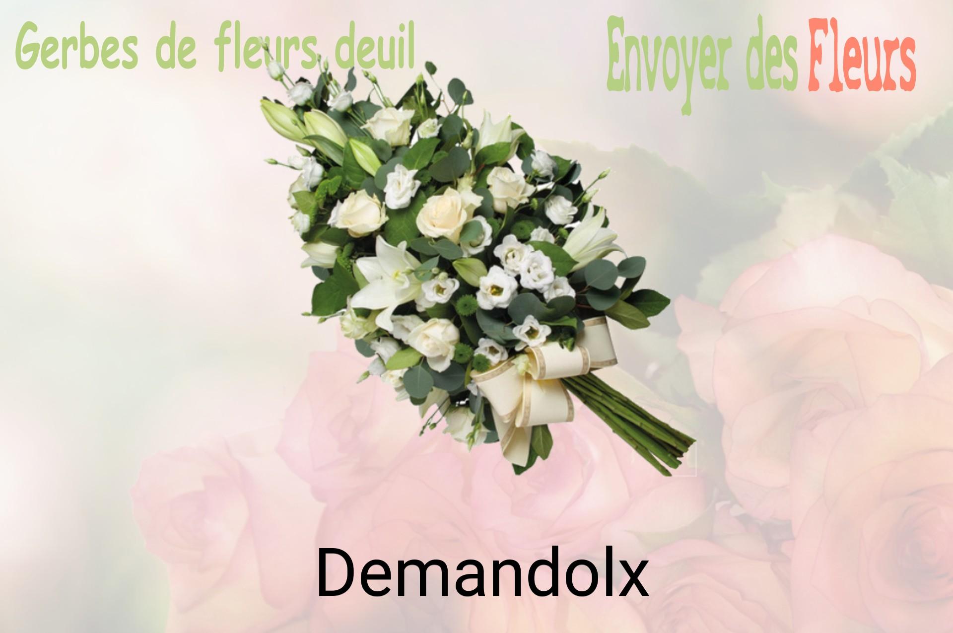 Gerbe de fleurs de deuil livrée à Demandolx